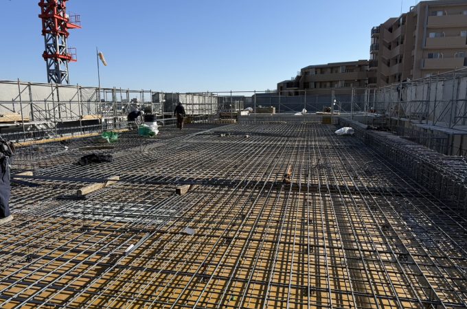 施工実績_RFスラブの鉄筋工事